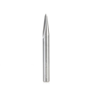 45628 Solid Carbide V Groove Engraving 15 Deg x 1/4 Dia x 0.666" x 1/4 Inch Shank