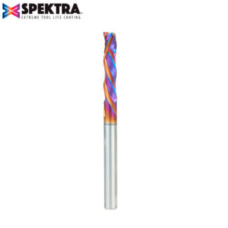 48322-K CNC Solid Carbide Spektra™ Extreme Tool Life Coated Compression Spiral 3 Flute x 6mm Dia x 28mm x 6mm Shank
