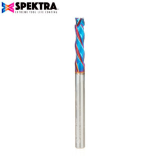 48358-K CNC Solid Carbide Spektra™ Extreme Tool Life Coated Mortise Compression Spiral 6mm Dia x 25mm x 6mm Shank