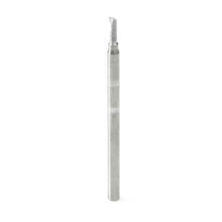 51472 Solid Carbide CNC Spiral 'O' Single Flute, Aluminum Cutting 3/32 Dia x 1/4 x 1/8 Shank x 2 Inch Long Up-Cut Router Bit