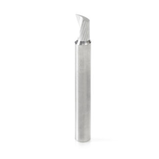 51479 Solid Carbide CNC Spiral 'O' Single Flute, Aluminum Cutting 1/4 Dia x 3/8 x 1/4 Shank x 2 Inch Long Up-Cut Router Bit