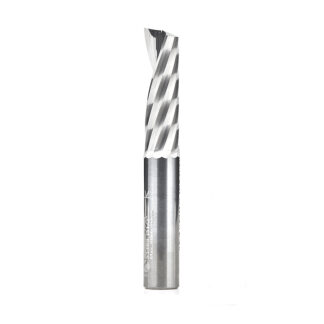 51489 Solid Carbide CNC Spiral 'O' Single Flute, Aluminum Cutting 1/2 Dia x 1-5/8 x 1/2 Shank x 3-1/2 Inch Long Up-Cut Router Bit