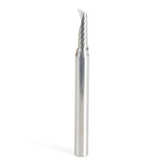 51494 Metric Solid Carbide CNC Spiral 'O' Single Flute, Aluminum Cutting 5mm Dia x 16mm x 6mm Shank x 63mm Long Up-Cut Router Bit