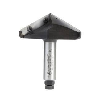 RC-1029 CNC Insert V-Groove 120 Deg x 3-13/32 Dia x 1 x 3/4 Shank Router Bit
