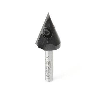 RC-1145 CNC Insert V-Groove 45 Deg x 13/16 Dia x 63/64 x 1/4 Inch Shank Router Bit