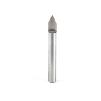 Solid Carbide 60 Degree Engraving 0.020 Tip Width x 1/4 Shank x 2 Inch Long Signmaking Router Bit
