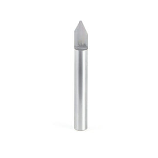 Solid Carbide 60 Degree Engraving 0.040 Tip Width x 1/4 Shank x 2 Inch Long Signmaking Router Bit