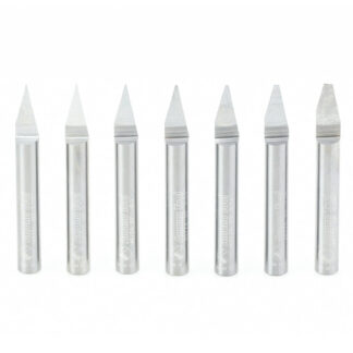7-Piece Solid Carbide 30 Deg Engraving 1/4 Inch Shank Signmaking Set