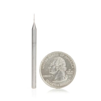 Solid Carbide Spiral Plunge 1/64 Dia x 3/32 x 1/8 Shank x 2 Inch Long Up-Cut