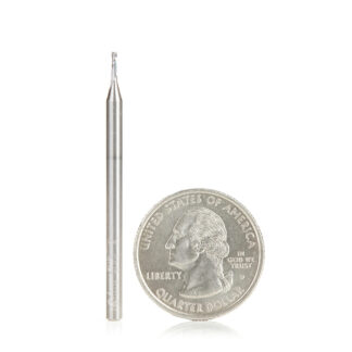 Solid Carbide Spiral Plunge 3/64 Dia x 1/8 x 1/8 Shank  x 2 Inch Long Up-Cut