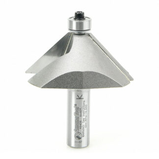 Carbide Tipped Chamfer 45 Degree x 2-3/8 Dia x 1 Inch x 1/2 Shank