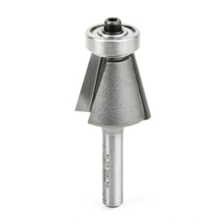 Carbide Tipped Chamfer 15 Degree x 7/8 Dia x 3/4 x 1/4 Inch Shank