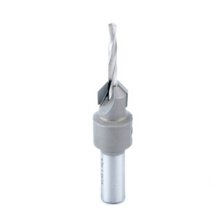 Carbide Tipped Countersink #4 Screw 3/8 Dia x 7/64 Drill Dia x 5/16 Round Shank