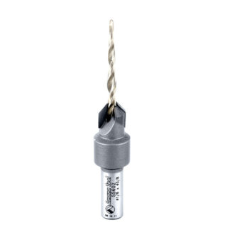 Carbide Tipped 82 Degree Countersink Taper #6 Screw 3/8 Dia x 1/8 Drill Dia x 5/16 Round Shank