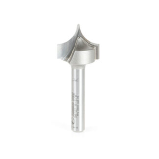 Carbide Tipped Point Cutting Roundover 3/8 Radius x 3/4 Dia x 5/8 x 1/4 Shank Router Bit