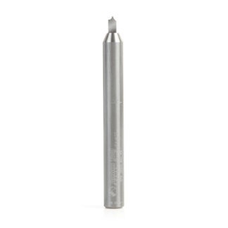 Solid Carbide Point Cutting Roundover 1/32 Radius x 5/64 Dia x 3/16 x 1/4 Shank Router Bit
