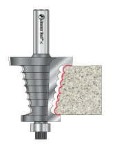 Tapered Reed Router Bits with Ultra-Glide Ball Bearing Guide Assembly
