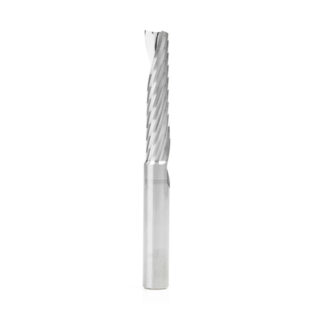 Metric Solid Carbide CNC Spiral 'O' Single Flute, Plastic Cutting 8mm Dia x 38mm x 8mm Shank x 76mm Long Up-Cut Router Bit