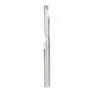 Metric Solid Carbide CNC Spiral 'O' Single Flute, Plastic Cutting 6mm Dia x 30mm x 6mm Shank x 76mm Long Down-Cut Router Bit
