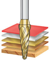 SL Burrs Radius Cone Shape Non-Ferrous Burr Bits