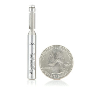 Carbide Tipped Miniature Flush Trim 3/16 Dia x 7/16 x 1/4 Inch Shank with Mini 3/16 Dia Lower Ball Bearing