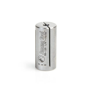 High Precision Steel Router Collet Reducer 12mm Overall Dia x 1/8 Inner Dia x 1 Inch Long
