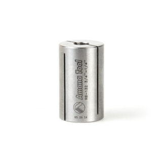High Precision Steel Router Collet Reducer 3/4 Overall Dia x 1/4 Inner Dia x 1-1/4 Inch Long