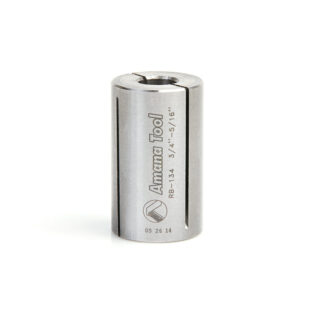 High Precision Steel Router Collet Reducer 3/4 Overall Dia x 5/16 Inner Dia x 1-1/4 Inch Long