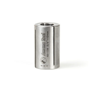 High Precision Steel Router Collet Reducer 3/4 Overall Dia x 10mm Inner Dia x 1-1/4 Inch Long