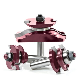 MD502 3-Piece Ogee Raised Panel Door Making 1/2 Inch Shank with Ball Bearing Set with Back Cutter for 3/4 - 7/8 Material