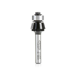 200-10 Carbide Tipped Bevel Trim 15 Deg x 5/8 Dia x 1/4 x 1/4 Inch Shank with Ball Bearing