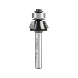 200-14 Carbide Tipped Bevel Trim 25 Deg x 23/32 Dia x 1/4 x 1/4 Inch Shank with Ball Bearing