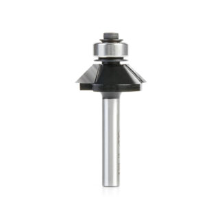 200-18 Carbide Tipped Bevel Trim 45 Deg x 1 Dia x 1/4 x 1/4 Inch Shank with Ball Bearing