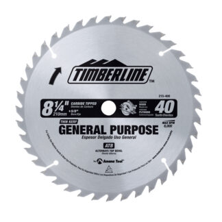 215-400 Carbide Tipped General Purpose 8-1/4 Inch Dia x 40T ATB  20 Deg  5/8 Bore with Diamond Knockout
