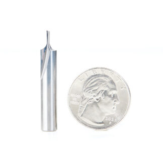 43509 Solid Carbide Single Flute Straight Plunge 1/16 Dia x 3/16 x 1/4 Inch Shank