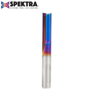43607-K Solid Carbide Spektra™ Extreme Tool Life Coated Double Straight 'V' Flute  Plastic Cutting 1/4 Dia x 3/4 x 1/4 Inch Shank