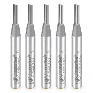 45200-5 5-Pack Solid Carbide Cutting Edge Straight Plunge High Production 1/8 Dia x 7/16 x 1/4 Inch Shank