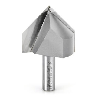 45732-CNC Carbide Tipped V-Groove 90 Deg x 2 Inch Dia x 1 x 1/2 Shank