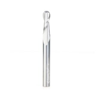 46463 Solid Carbide Up-Cut Spiral Ball Nose 1/8 Radius x 1/4 Dia x 3/4 x 1/4 Shank x 2-1/2 Inch Long x 2 Flute Router Bit