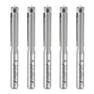 47092-5 5-Pack Carbide Tipped Flush Trim 1/4 Dia x 1 Inch x 1/4 Shank