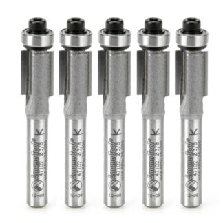47102-5 5-Pack Carbide Tipped Flush Trim 3/8 Dia x 1/2 x 1/4 Inch Shank