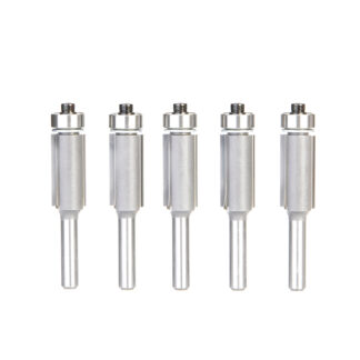 47104-5 5 Pack Carbide Tipped Flush Trim 1/2 Dia x 1 Inch x 1/4 Shank
