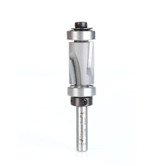 47166 Carbide Tipped Flush Trim Compression 5/8 Dia x 7/8 Inch x 1/4 Shank With Upper And Lower Ball Bearings