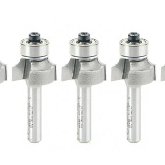 49496-5 5-Pack Carbide Tipped Corner Round 1/8 Radius x 3/4 Dia x 3/8 x 1/4 Inch Shank