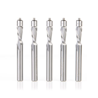 51430-5 5 Pack Solid Carbide InVectra Aluminum Laminate Trim 1/4 Dia x 5/8 x 1/4 Inch Shank