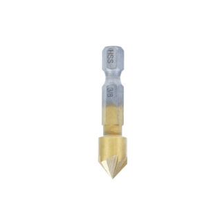 608-752 Titanium Coated 82 Deg High-Speed Steel Counter Sink 3/8 Dia x 1/4 Inch Hex Shank