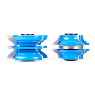 922 2-Piece Carbide Tipped 3-Wing Stile & Rail Cove & Bead Exterior Door 3-1/8 Dia x 1-3/4 x 15/64 x 11/32 Radius x 1/2 & 3/4 Bore Set for 1-3/4 Material