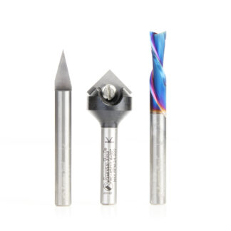 AMS-282 3-Pc General Purpose CNC Set 1/4" Shank