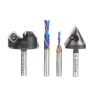AMS-283 4-Pc General Purpose CNC Set 1/4" Shank
