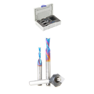 AMS-299-T 3-PC CNC Starter Set, 1/4 Inch Shank, Packed In Tanos Systainer Plastic Case